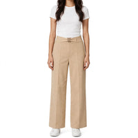 Buckle Waist Wide-Leg Culottes – Camel